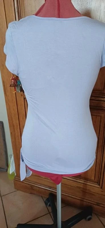 Camiseta lila con nudo nueva talla 42/44 marca 3 suisses – photo 3